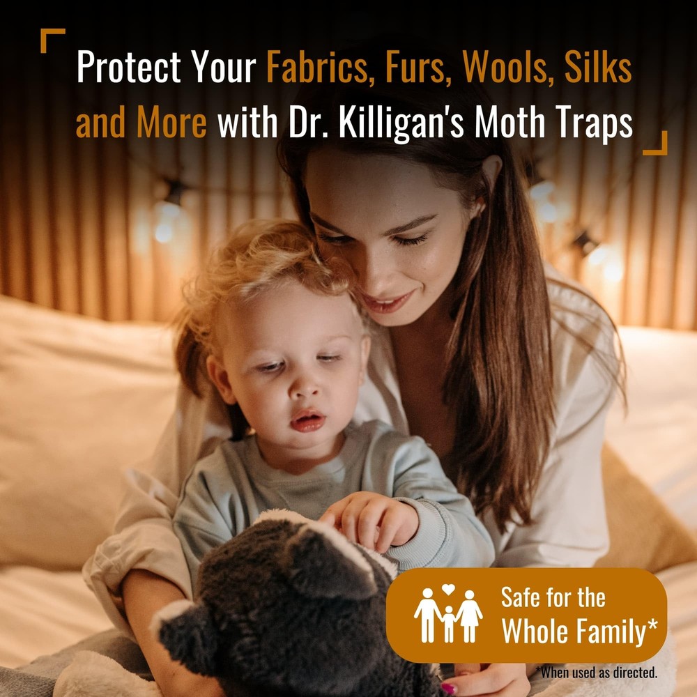 Dr. Killigans Premium Clothing Moth Traps with Pheromones Prime | 6-Pack