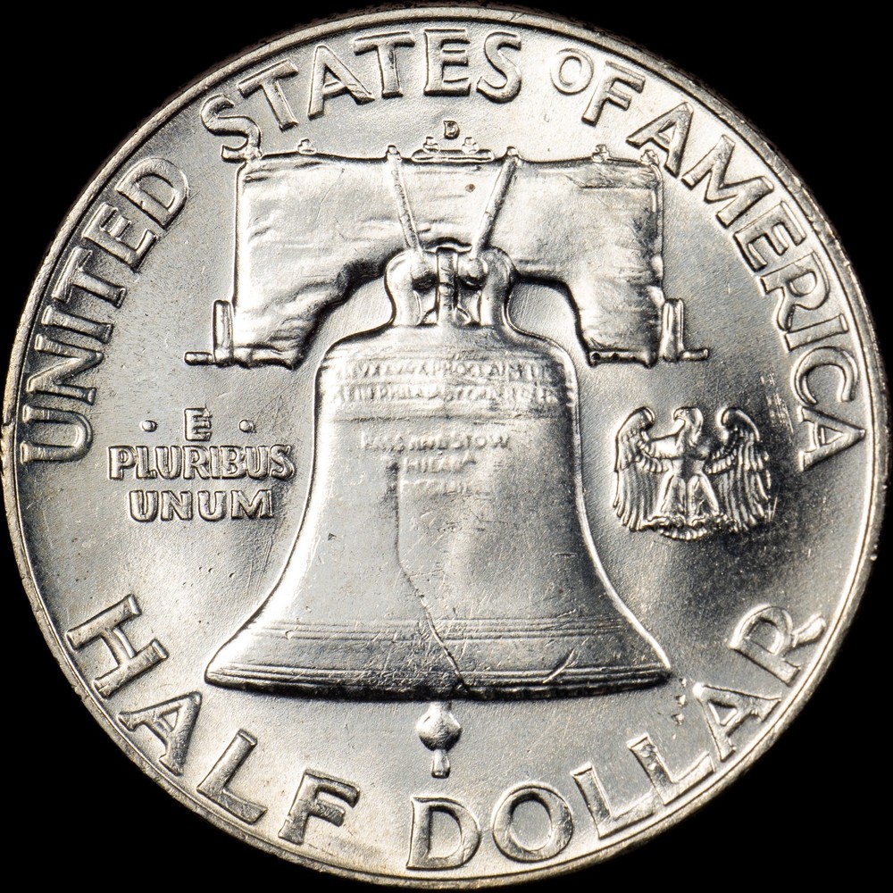 1963-D Franklin Half Dollar - Blast White - Lustrous BU GEM!