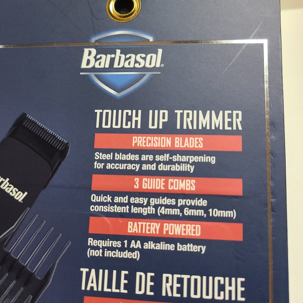 Barbasol 4 pc. Touch up Trimmer Set. Battery Powered.