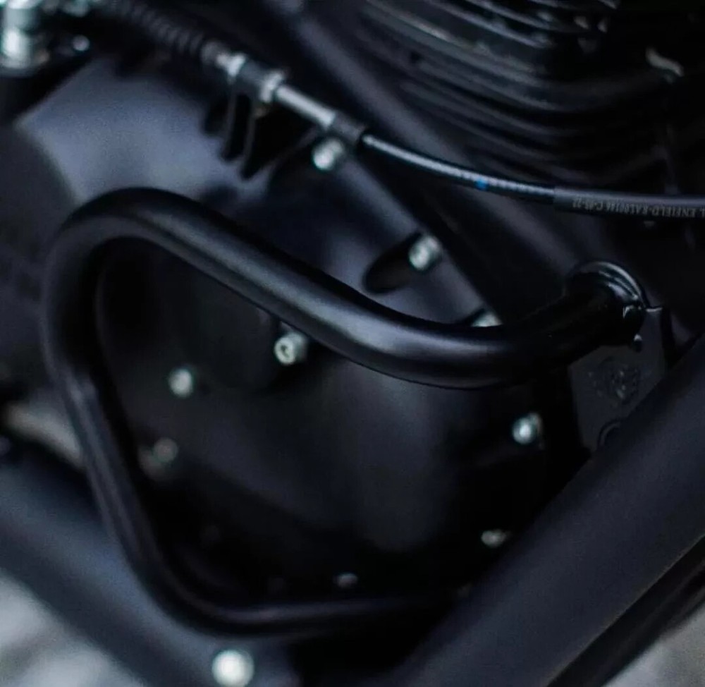 "BLACK COMPACT ENGINE GUARD" FIT FOR ROYAL ENFIELD HUNTER 350