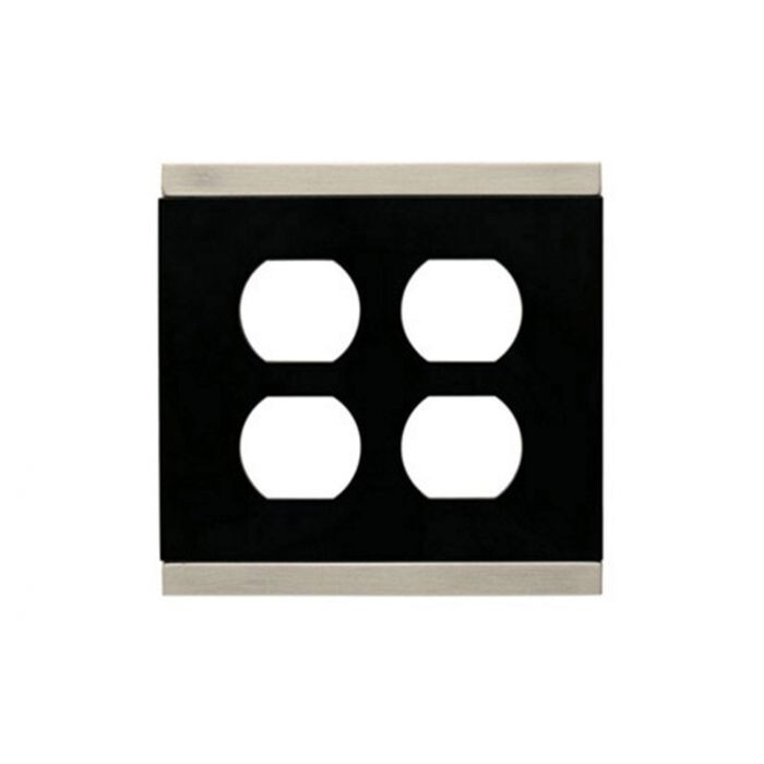 Basic Stripe Double Duplex Satin Nickel and Black