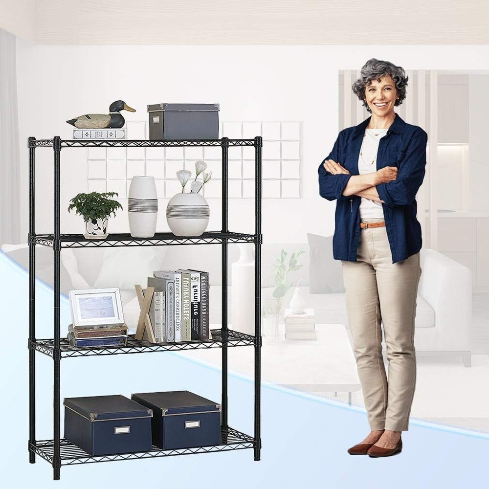 4 Tier Shelving Unit NSF Wire Shelving Shelving Organizer 1000 Load Capacity