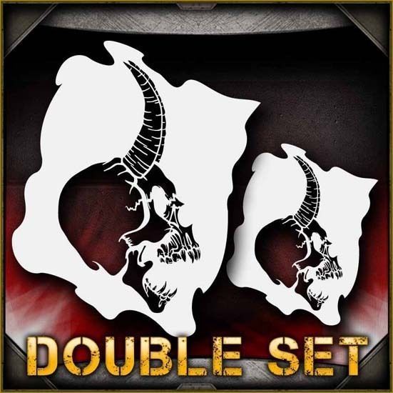 Skull 16b Airbrush Stencil Template Airsick