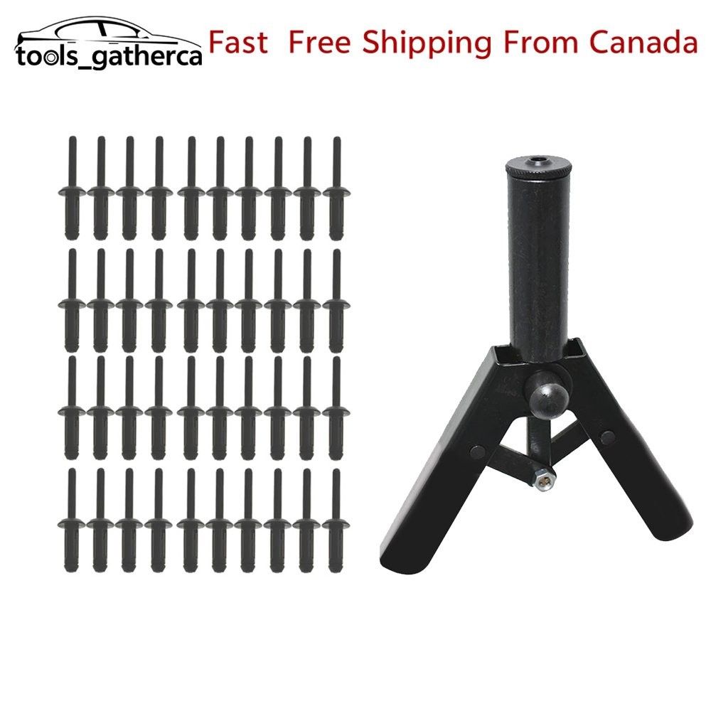 41 PCS PLASTIC POLY RIVET GUN QUICK SET RIVETING HAND TOOL Asorted Kit