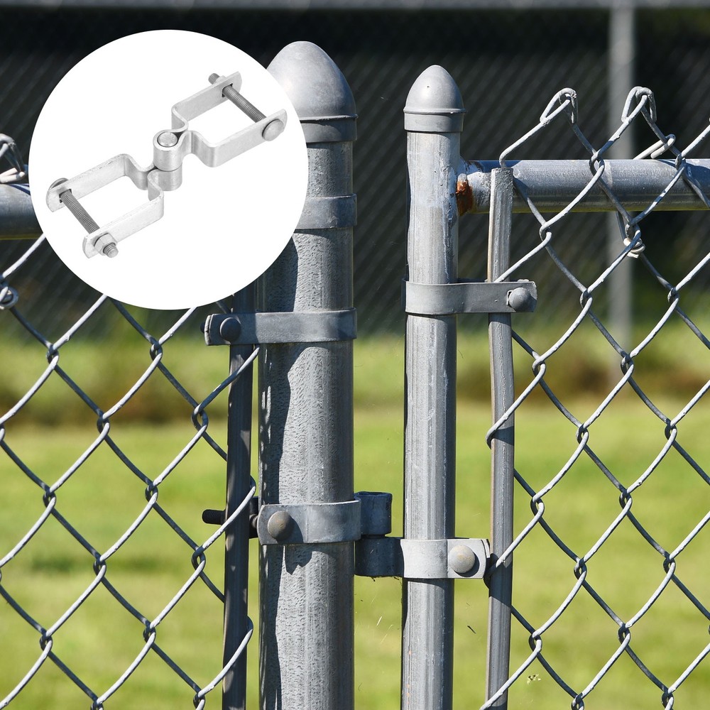 4Pcs 2"x2" Chain Link Fence Gate Post Hinge with Bolt&Nut for Square Pipe
