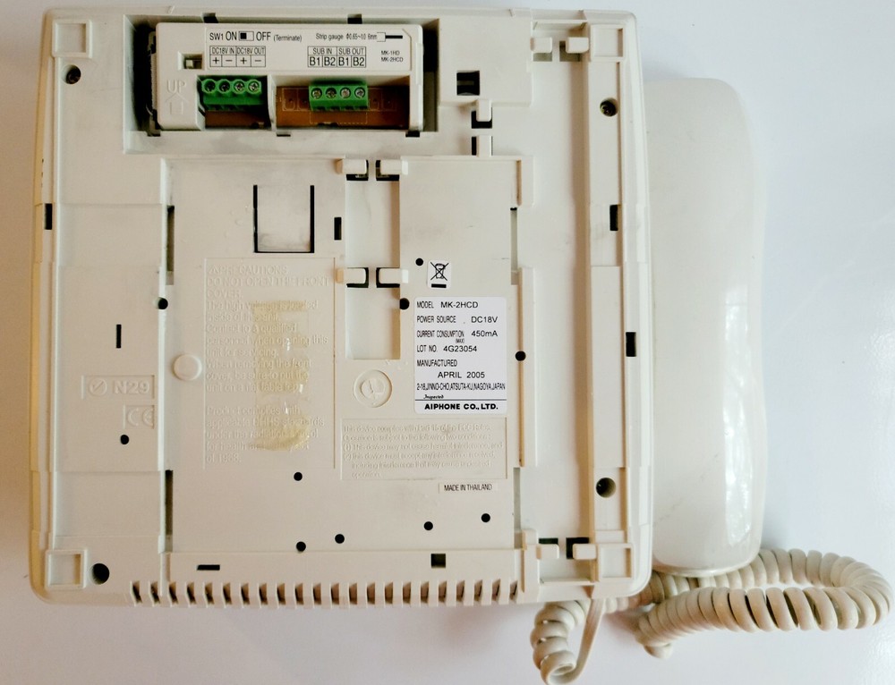 Aiphone MK-2HCD Video Entry Security Intercom System Sub-Station - Not Tested