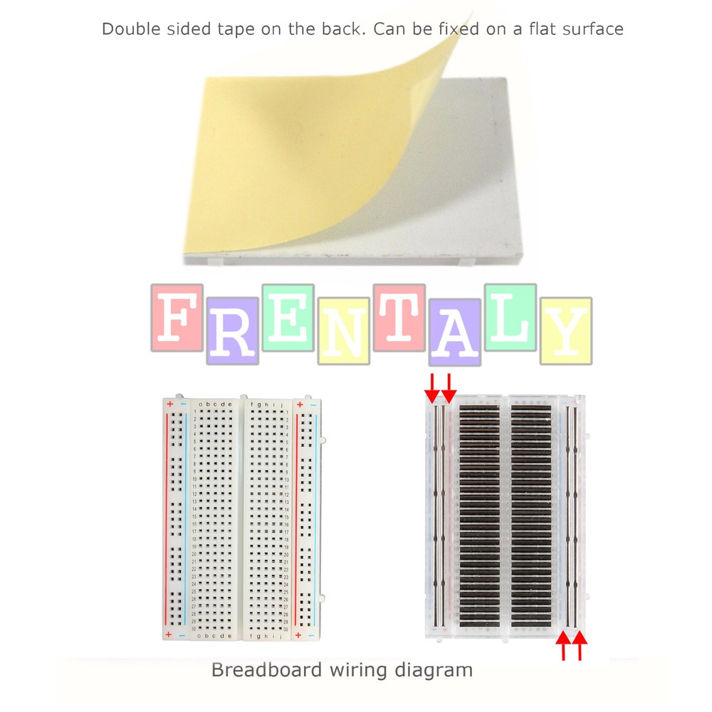 2X Mini 400 Points Prototype PCB Solderless Breadboard Protoboard