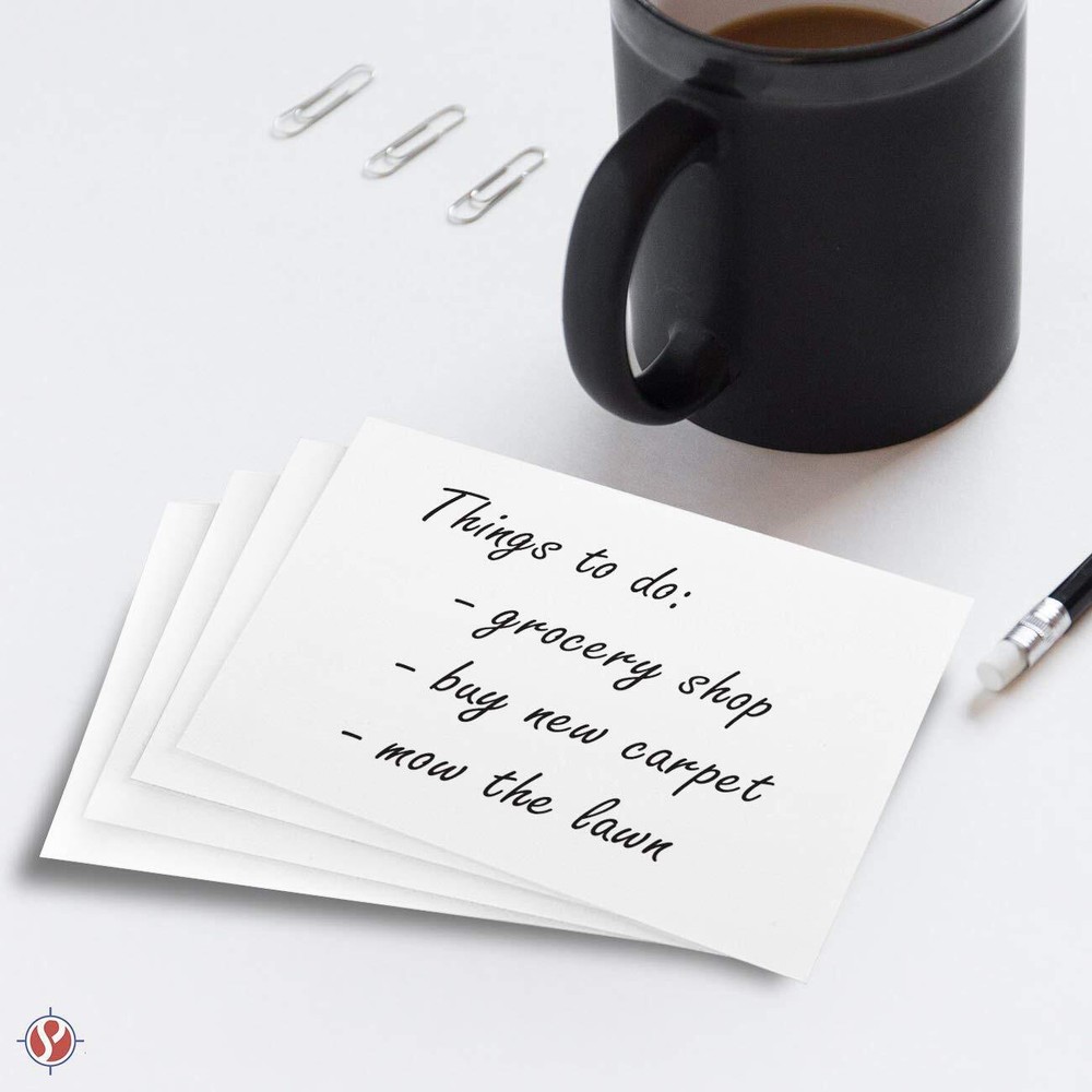 Extra Thick Blank 14pt (100lb) Index Cards, 4 x 6, 100 Per Pack