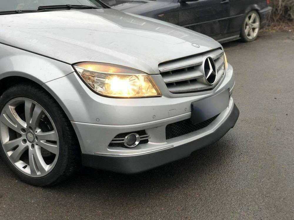 Front Bumper Spoiler Lip for MB C Class W204 2006-2011