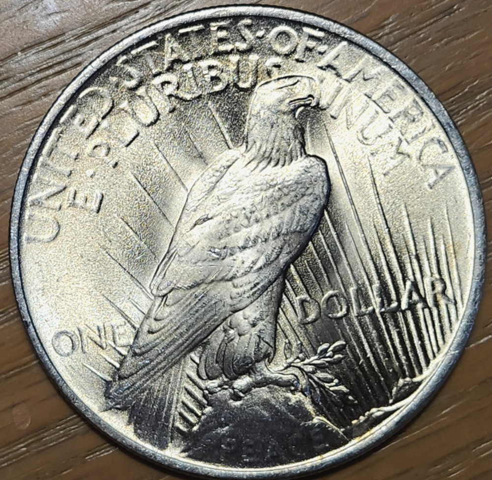 1922 P WING BREAK MS+ PEACE DOLLAR 90% SILVER