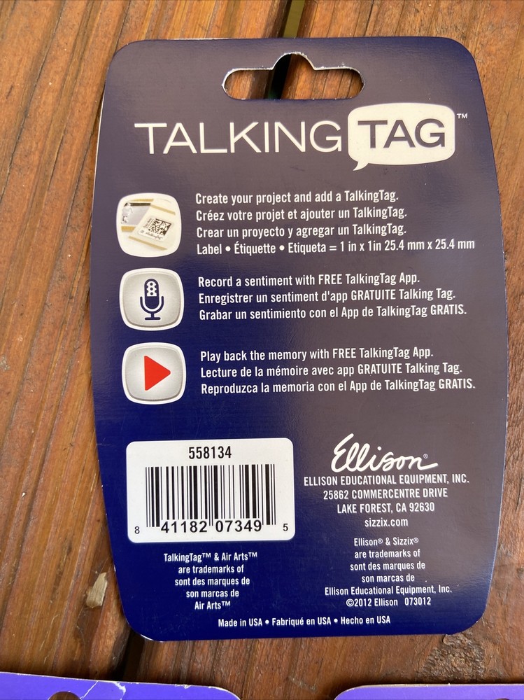 Sizzix Air Arts Talking Tags 3 Packages 10 Quantity Each New