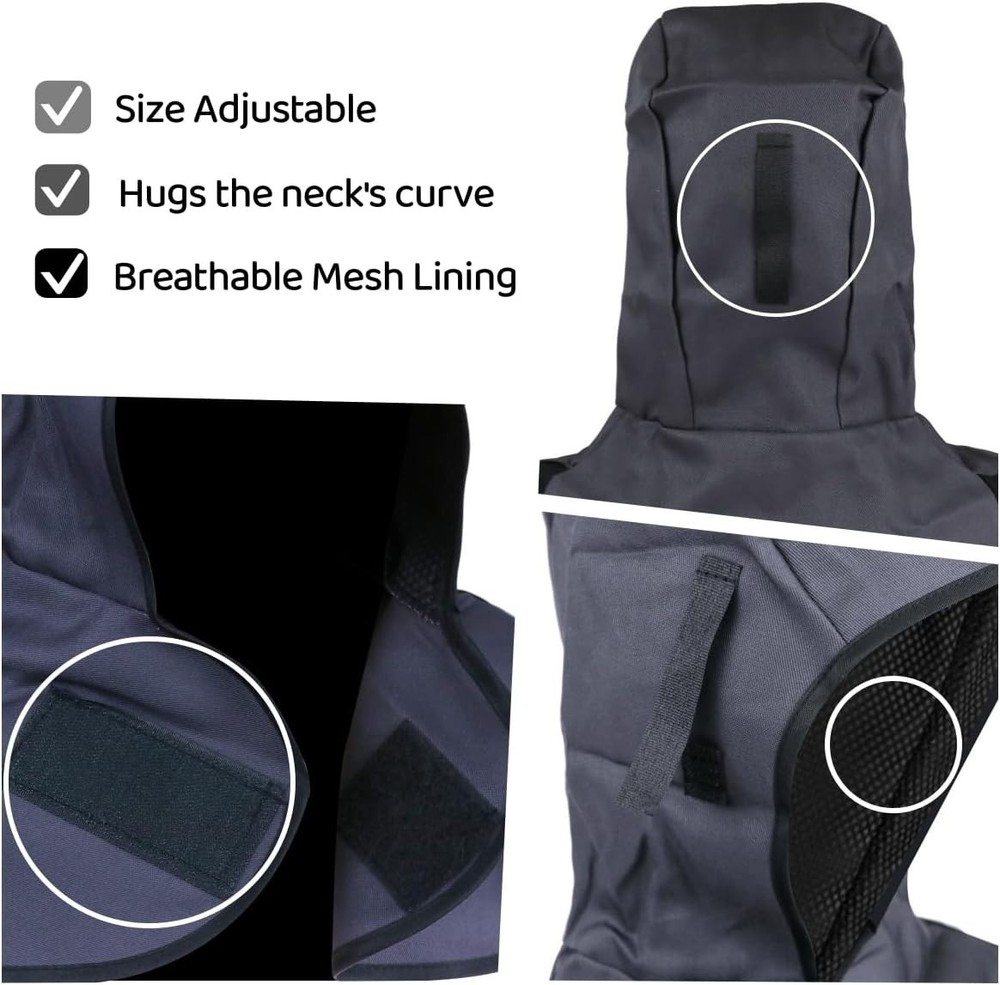 Lightweight Heat-Resistant Welding Helmet with Neck Drape - Full Coverage Hea...