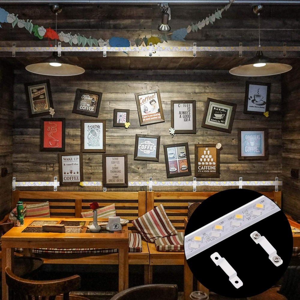 LED Strip Light Mounting Brackets , Silicon Fixed Clips with Screws