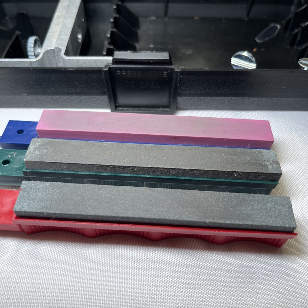 Lansky 3-Stone Knife Sharpening System Complete Starter Kit Vtg Angle Control