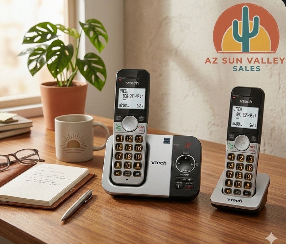 ​VTech VG231-2 Cordless Phone System - 2 Handsets - Easy to Use - Large LCD