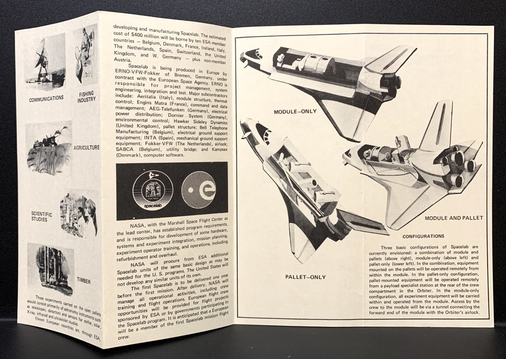 NASA Brochure 197? Spacelab/Space Shuttle