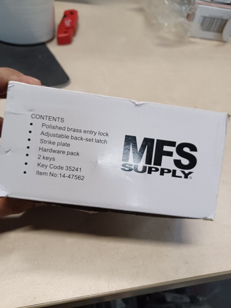 MFS Deadbolt Lock Polished Brass 35241