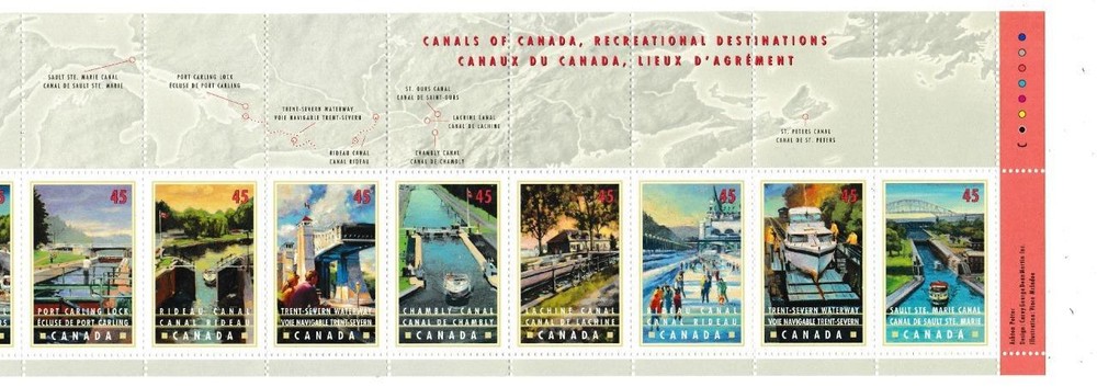 CANADA ~ #1734a ~ COMPLETE BOOKLET  ~ CANALS