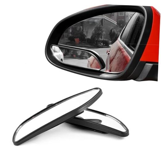 CS Blind Spot Car Mirror, Rectangular HD Glass Wide Angle Rearview Mirror 4P
