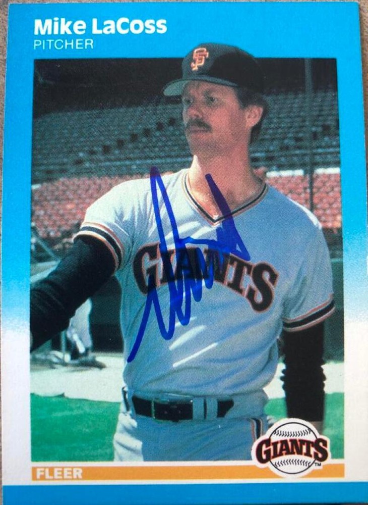 Mike LaCoss Autographed 1987 Fleer #277