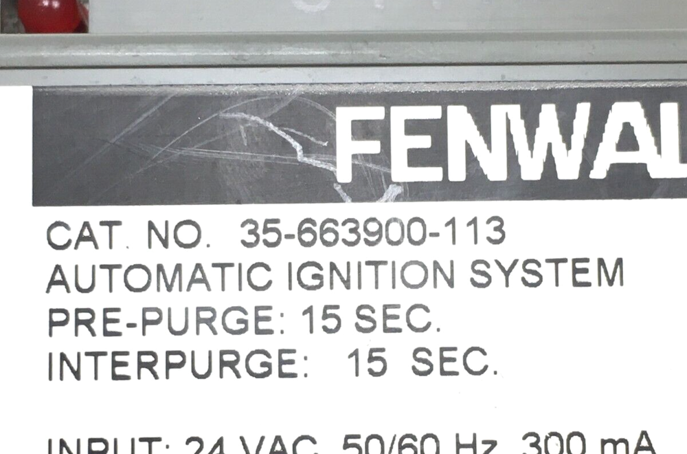 FENWAL 35-663900-113 Automatic Ignition System used #P502