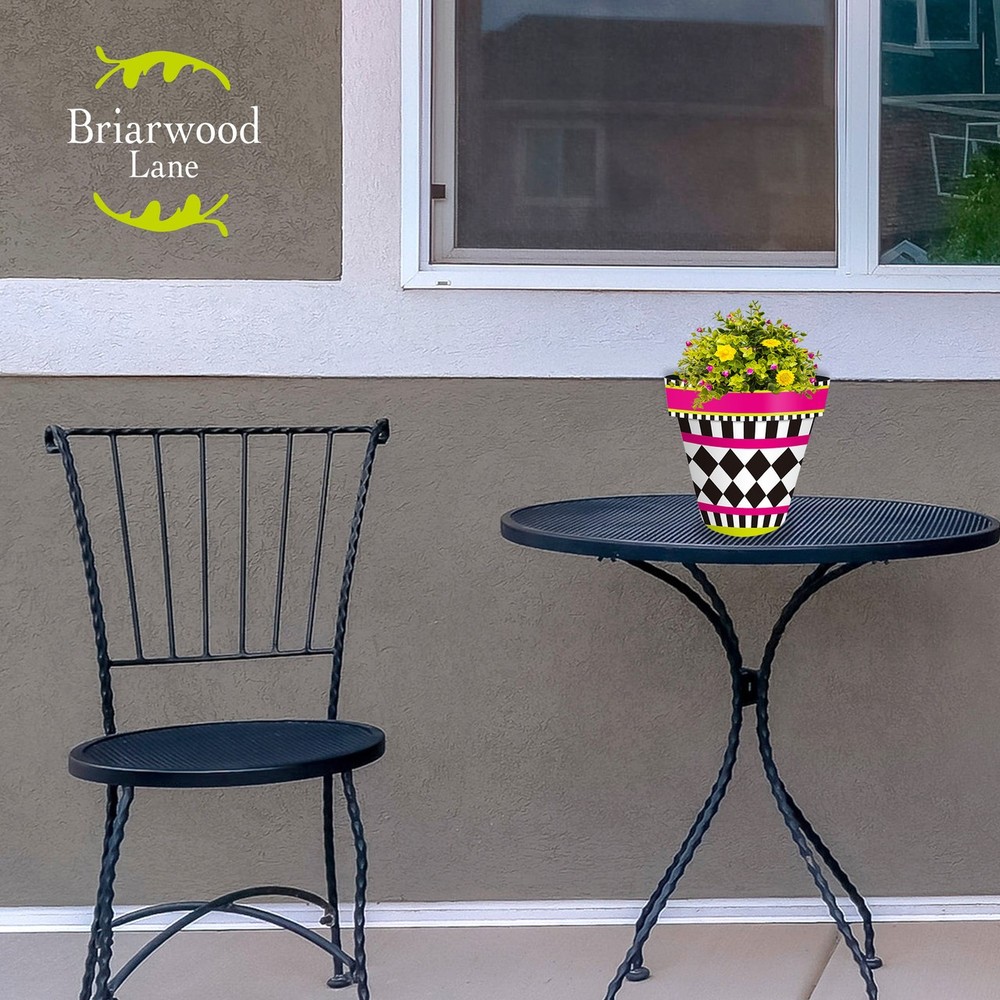 Briarwood Lane Neon Checkerboard Small Planter