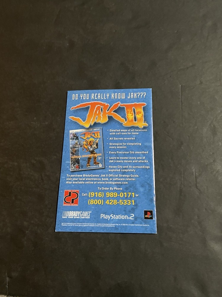 jak 2 ps2 manual Only