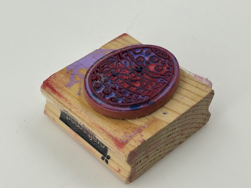 Unmounted Rubber Stamp Easter Egg Patterned Crafting Art