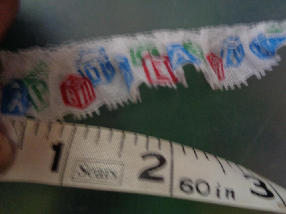 Alphabet Blocks Lace Trim 6 yards
