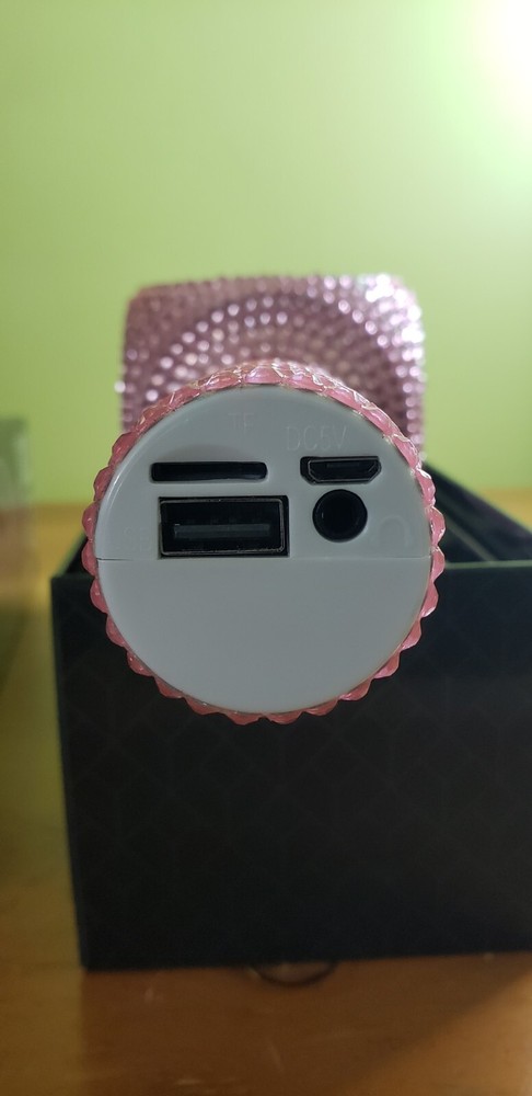 Pink Bling Karaoke Microphone & Bluetooth Speaker