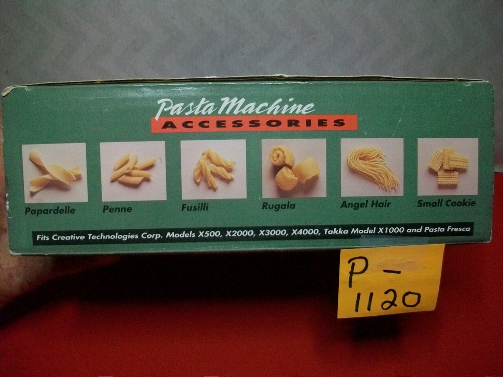 PREOWNED CREATIVE TECHNOLOGIES PASTA MACHINE ACCESSORIES KIT CONTAINS 6 DIES VGC
