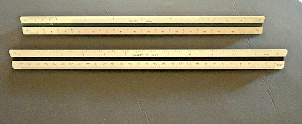 Vintage Drafting Scales Engineering Triangular Graphic Arts Pickett Staedler