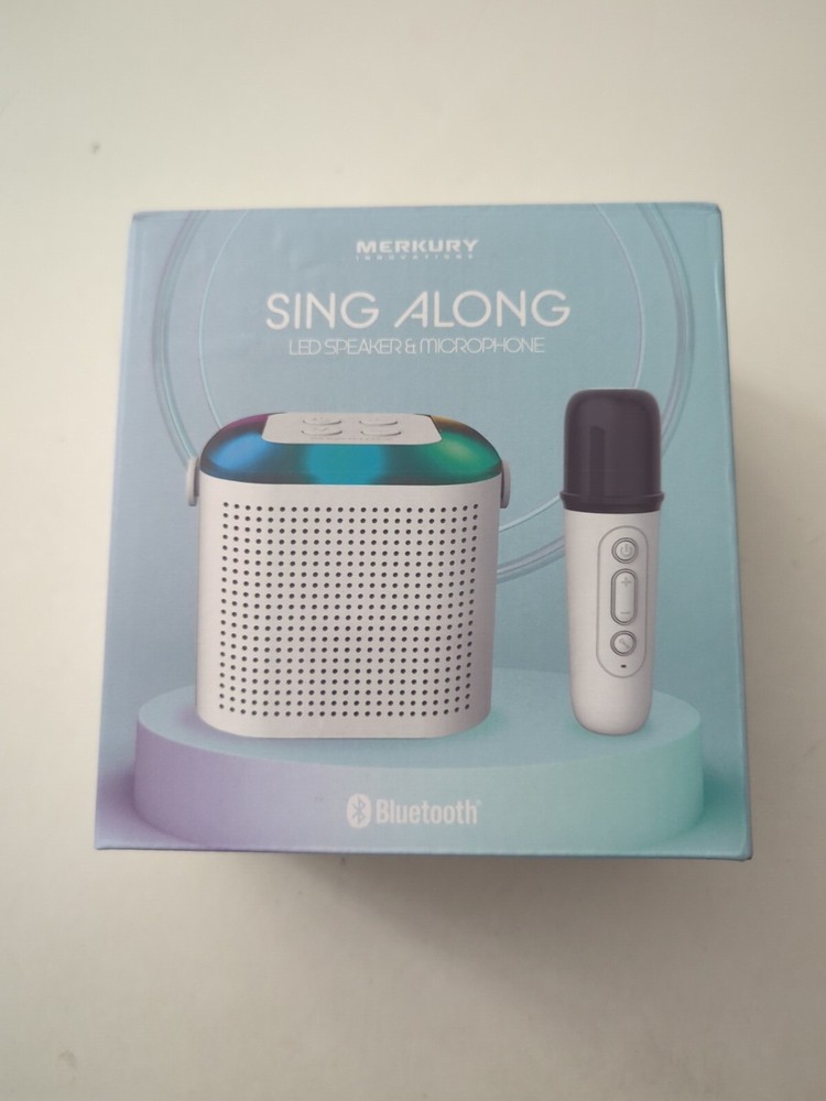 Merkury LED Bluetooth Speaker Microphone w/Wireless Microphone