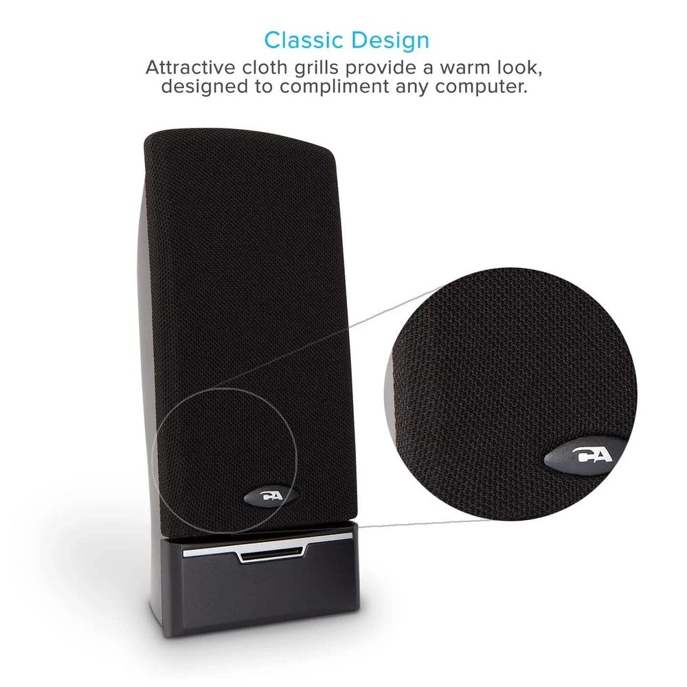 Cyber Acoustics CA-2014USB Computer USB 2.0 Desktop Computer Speakers