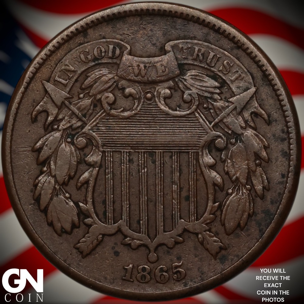 1865 2 Cent Piece A3365
