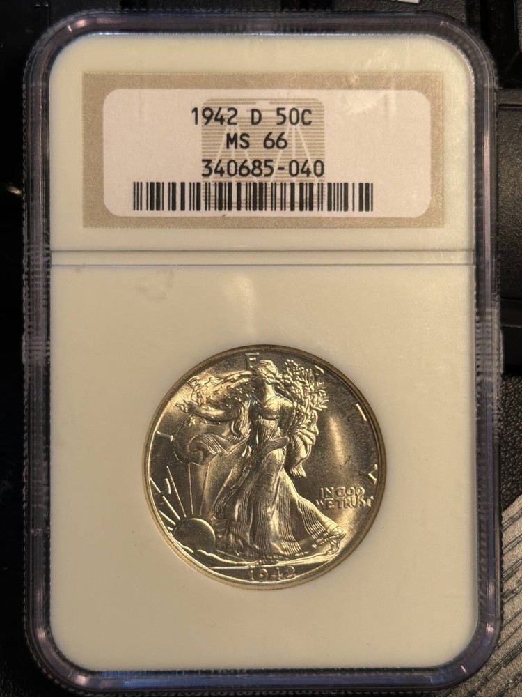 1942 D Walking Liberty Half Dollar NGC MS-66