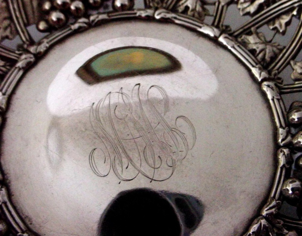 Whiting Sterling Silver BonBon Bowl Pierced Grapevine Pattern 1907