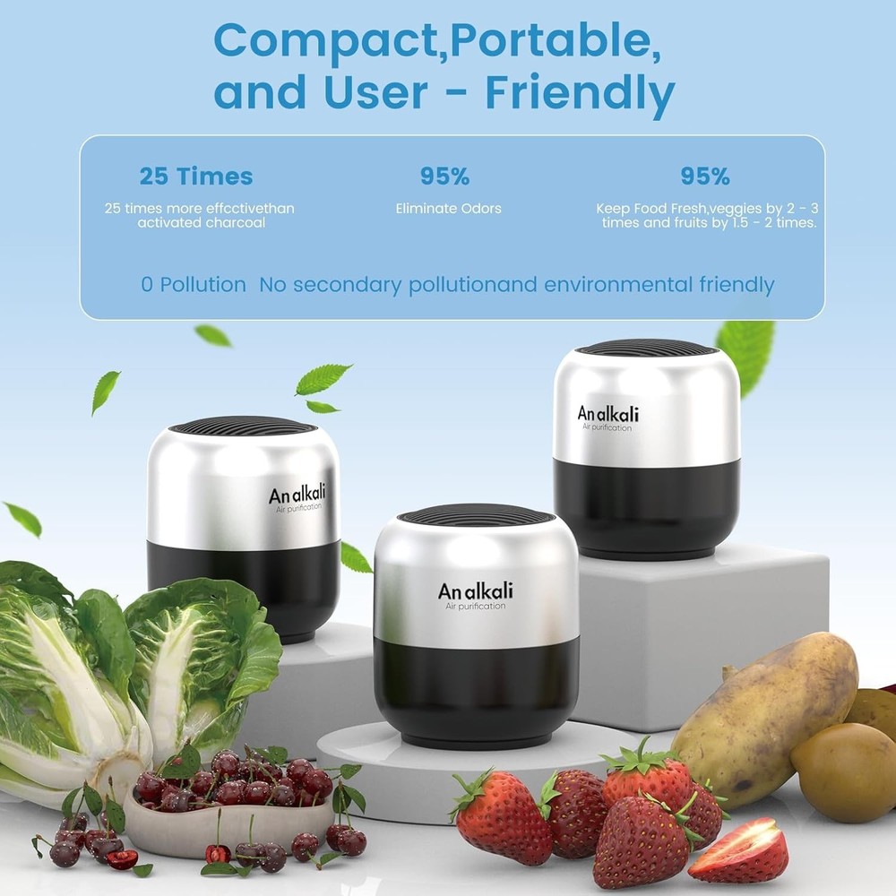 Ultimate 4-Pack Refrigerator Deodorizer – 10- Odor Solution for Every Space