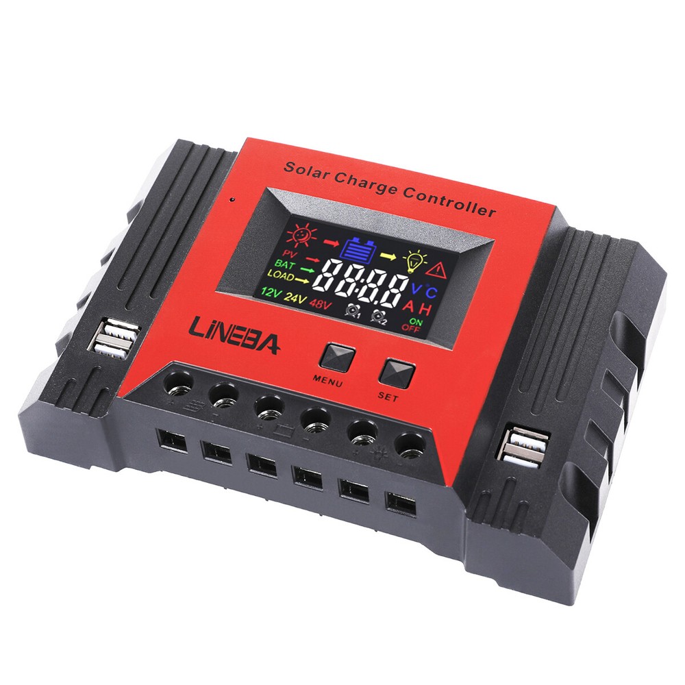 PWM Solar Charge Controller 100Amp 12V 24V 48V Auto Track Solar Panel Controller