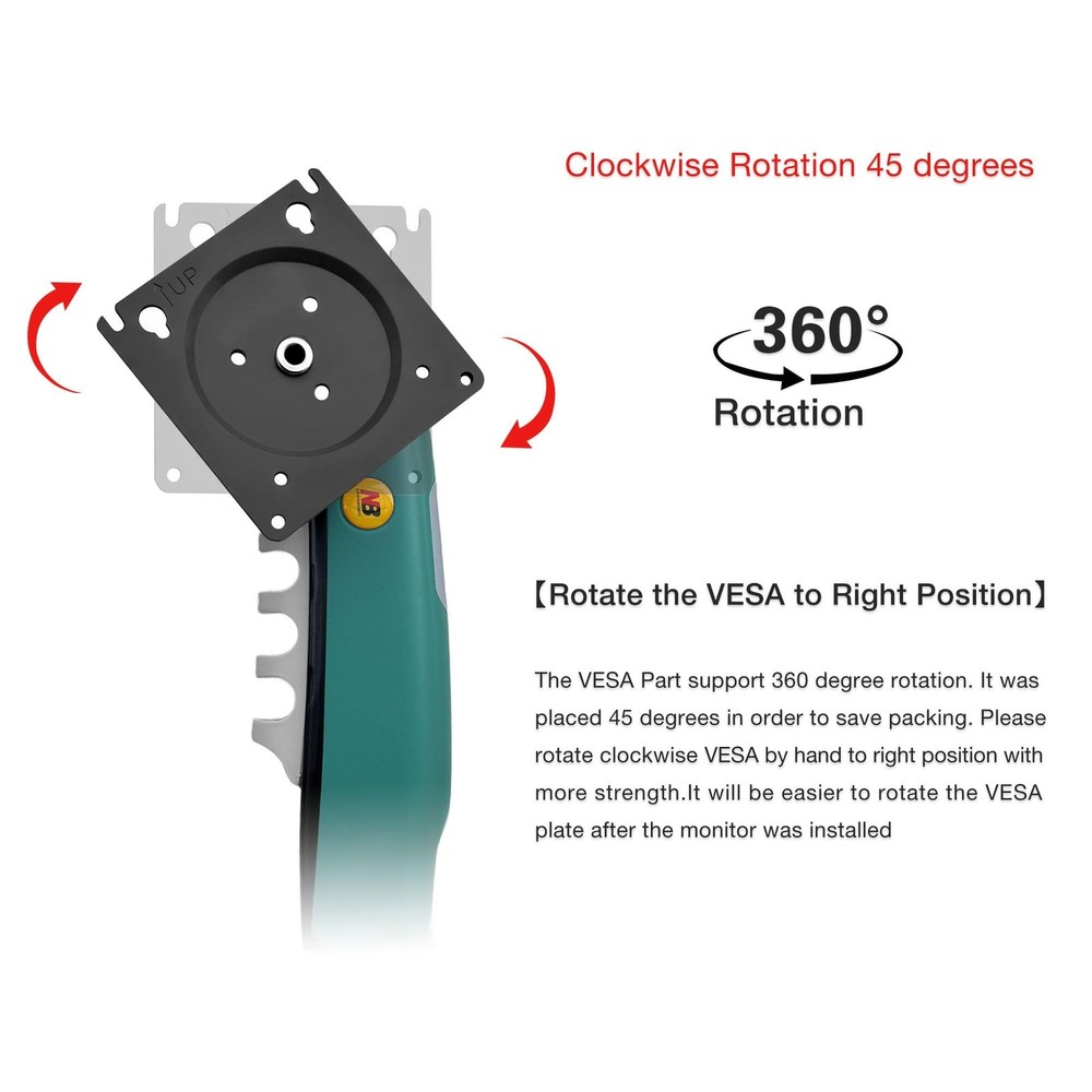Monitor Mount,Fits 17-30" or Bigger Computer Monitors(Within 19.8lbs), Adjust...