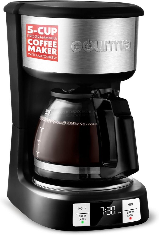 Drip Coffee Maker – 5 Cup One-Touch Brew Pause & Serve Adjustable 4 Hr Keep Warm