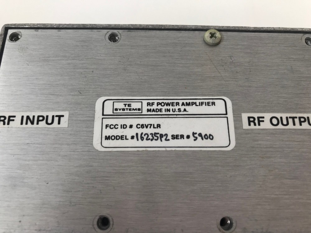 TE Systems 16235P2 RF Power Amplifier