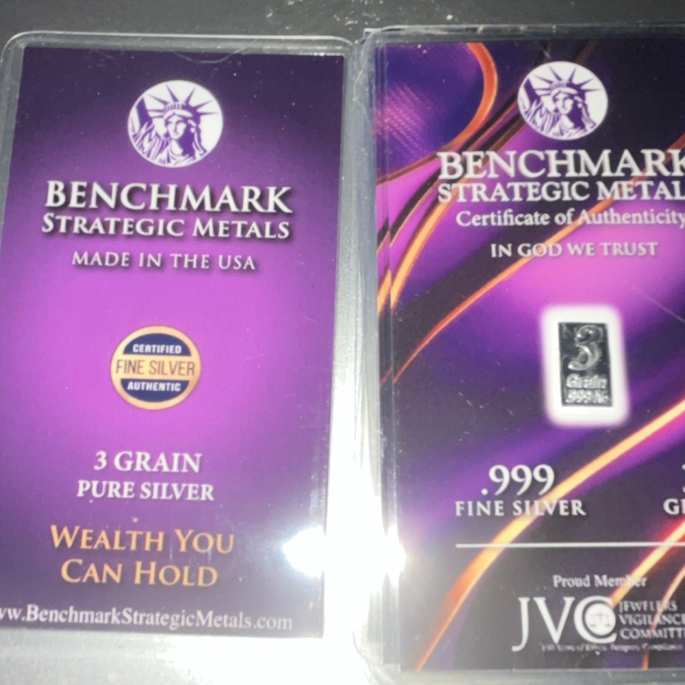 .999 Fine Silver Bar 3 Grain Uncertified