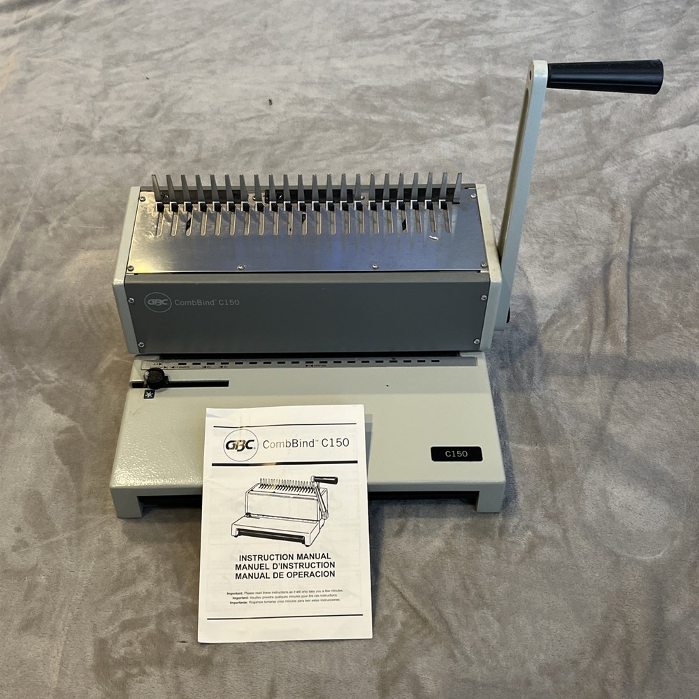 GBC CombBind C150 Heavy Duty Comb Binding Machine – Awesome Condition! Fast Ship