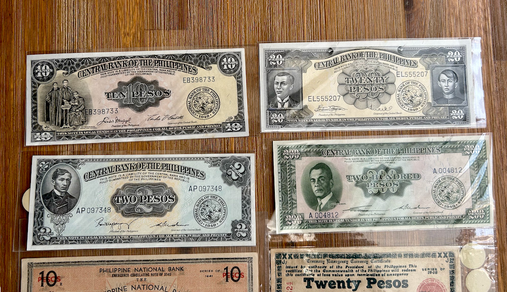 PHILIPPINES WWII 14 BANKNOTES