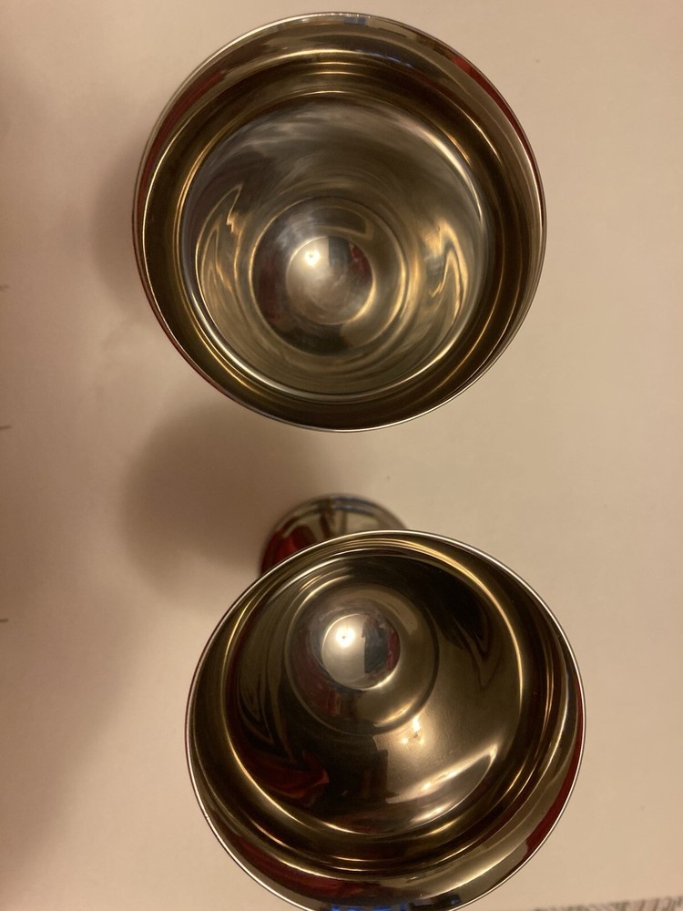 2 vintage Silver colour Wine Goblets