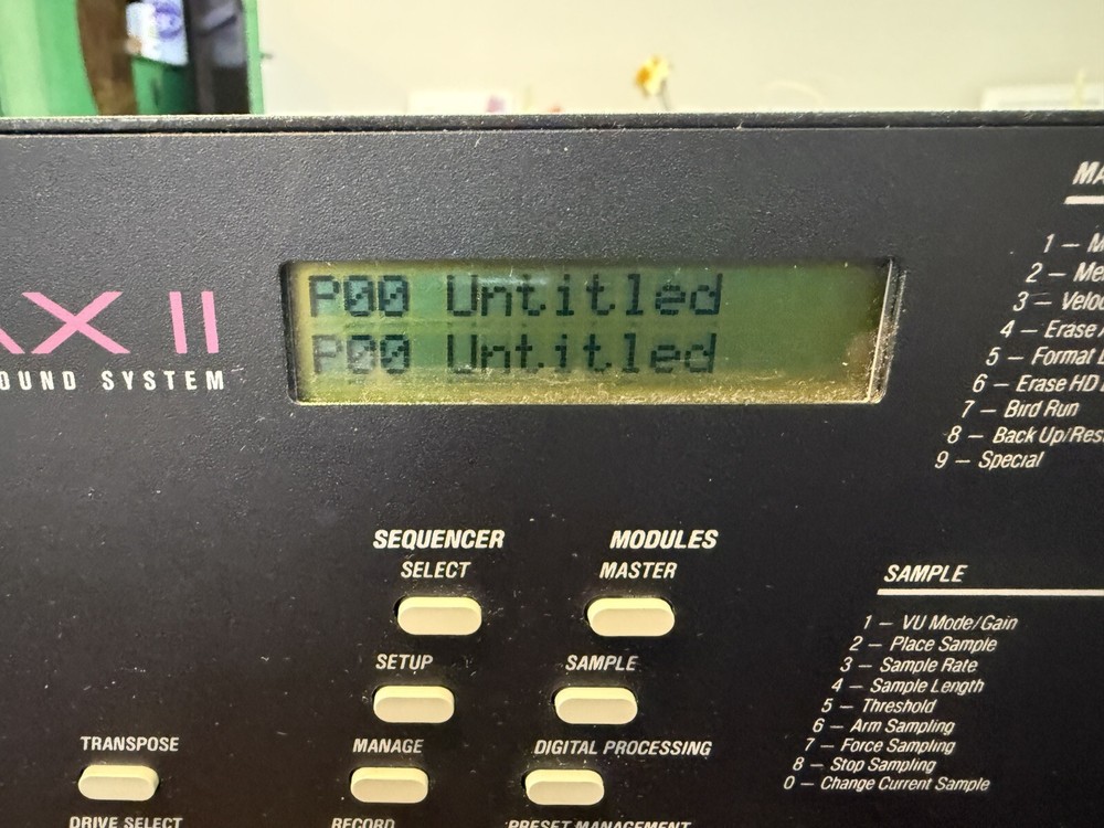 E-MU SYSTEMS EMAX II model 2213 16 Bit Digital Sound System