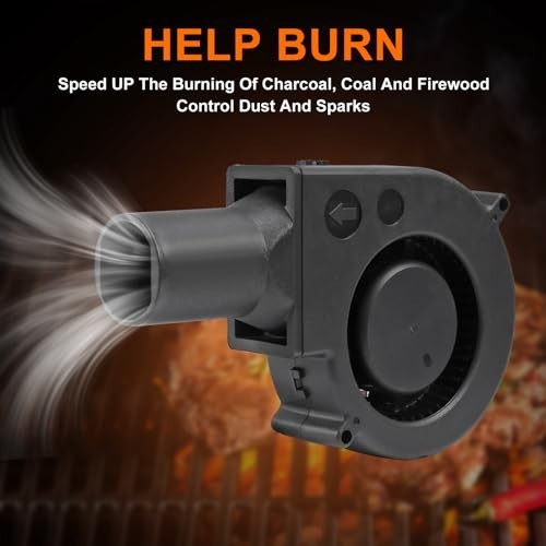 2Pcs 97mm BBQ Blower Fan 12V with Variable Speed Controller for Quick Charcoal S