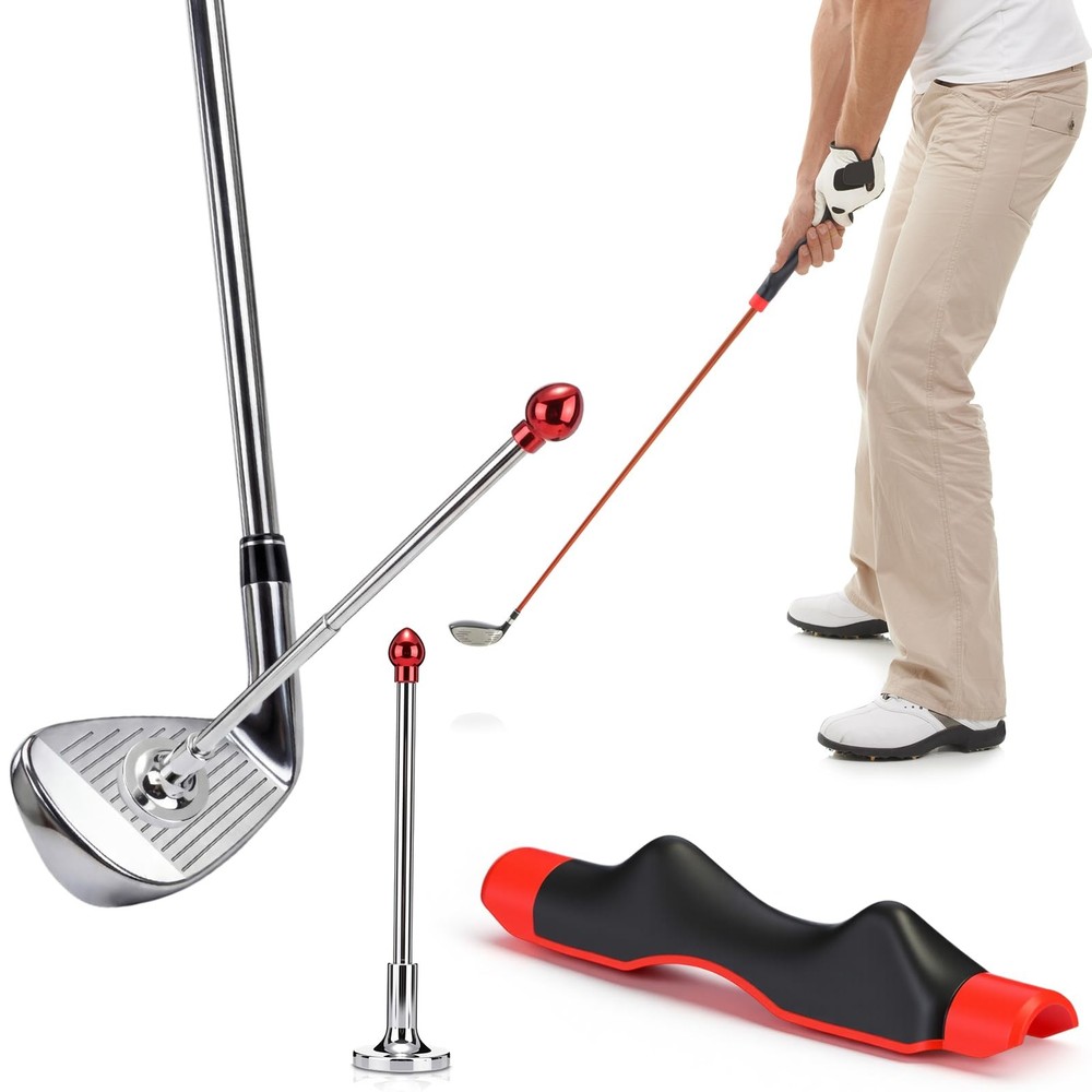 Golf Club Training Set Golf Alignment Sticks and Grip Trainer Alignment Rods ...
