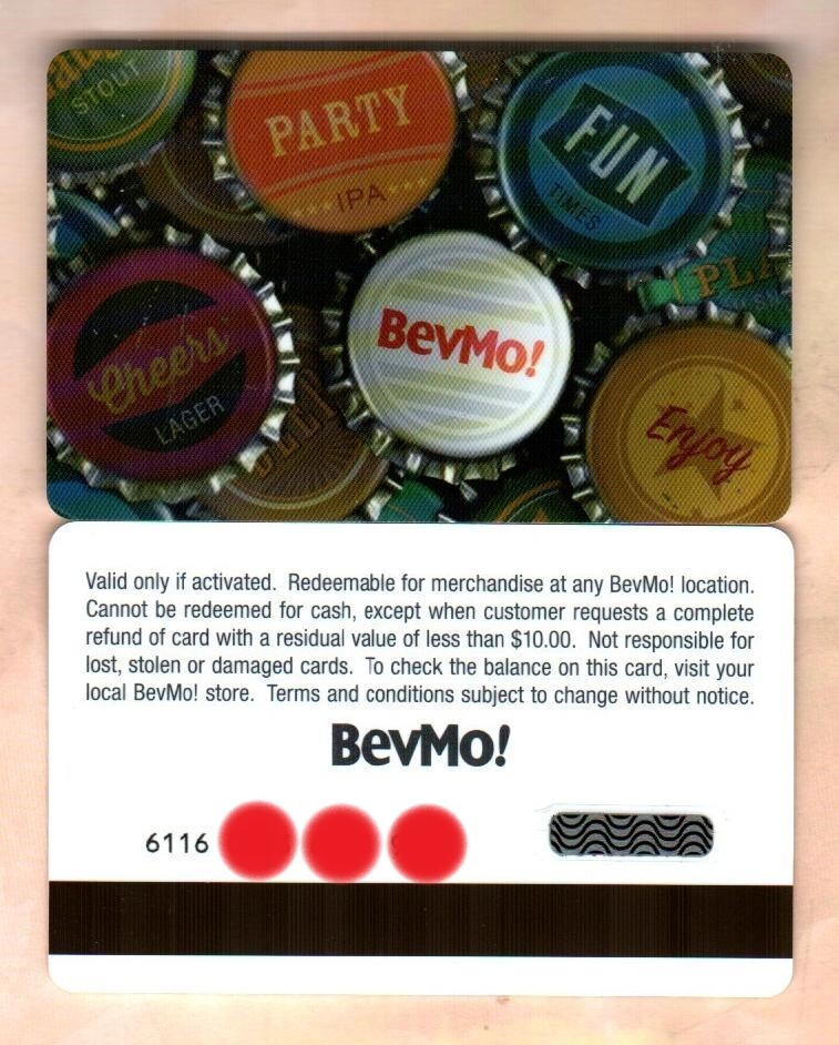 BEVMO Beer Bottle Caps ( 2016 ) Gift Card ( $0 )